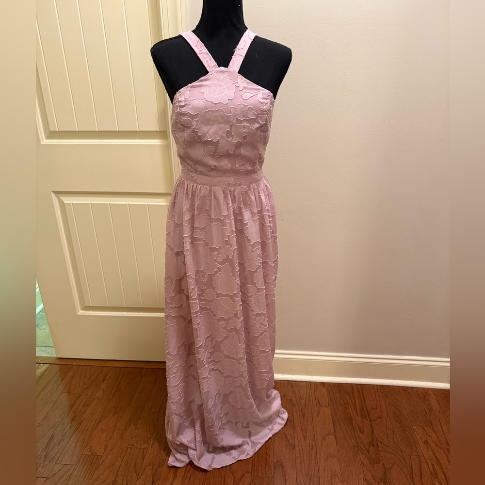 Lulus Lavender/Pink Lace Halter Dress